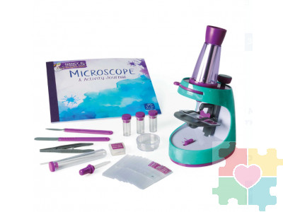 Мой первый микроскоп  (с подсветкой и препаратами, 21 элемент)