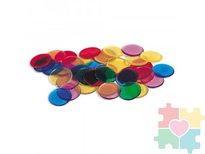 "Фишки для счета Прозрачные круги"  (250 элементов)