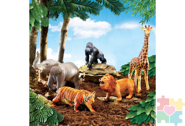 Развивающая игрушка «Животные джунглей» (5 элементов)