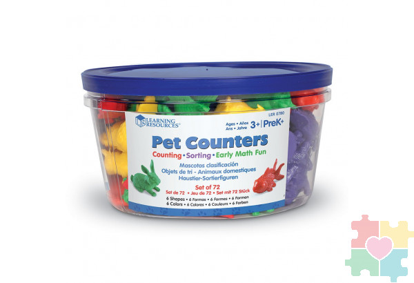 Развивающая игрушка "Фигурки Домашние животные" (72 элемента)