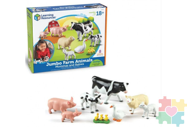 Развивающая игрушка «Животные фермы. Мамы и малыши» (8 элементов)