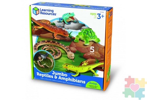 Развивающая игрушка "Рептилии и амфибии"  (5 элементов)