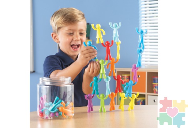 Развивающая игрушка  "Фигурки Разноцветные строители" (32 элемента)