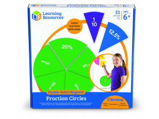 Развивающая игрушка "Радужные доли"  (демонстрационный материал двусторонний магнитный, 51 элемент)