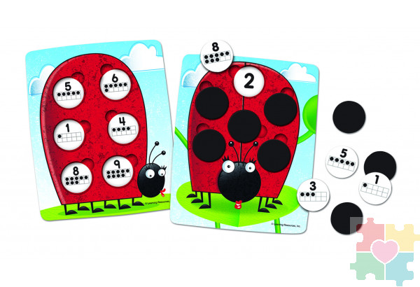 Развивающая игрушка "Божья коровка. Состав числа"  (78 элементов)