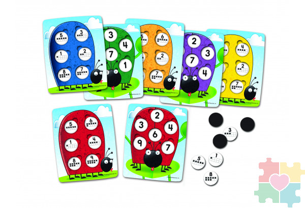 Развивающая игрушка "Божья коровка. Состав числа"  (78 элементов)