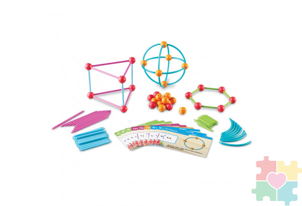 Развивающая игрушка "Погружение в геометрию с карточками"  (114 элементов с карточками)