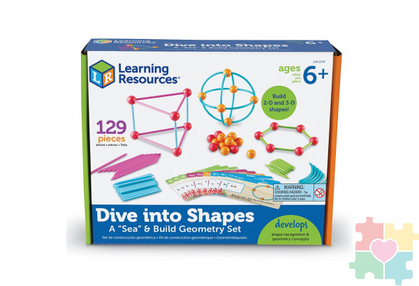 Развивающая игрушка "Погружение в геометрию с карточками"  (114 элементов с карточками)