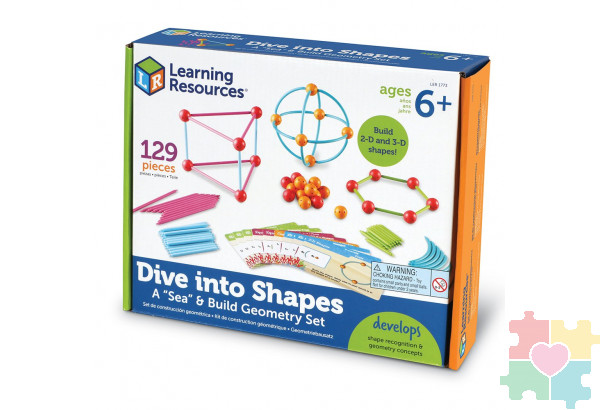 Развивающая игрушка "Погружение в геометрию с карточками"  (114 элементов с карточками)