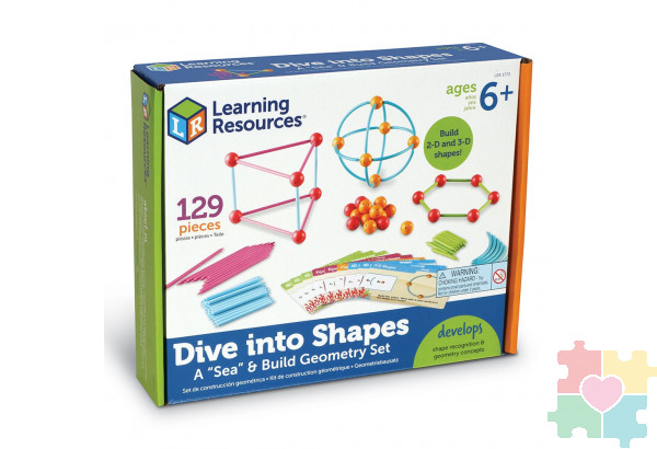 Развивающая игрушка "Погружение в геометрию с карточками"  (114 элементов с карточками)