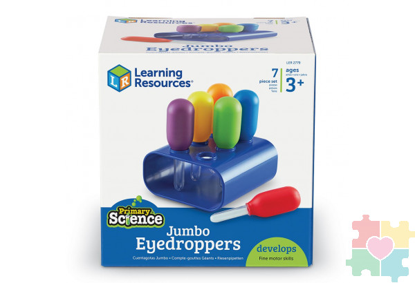 Развивающая игрушка "Моя первая лаборатория. Пипетки с подставкой"  (6 элементов)