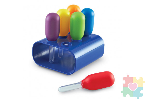 Развивающая игрушка "Моя первая лаборатория. Пипетки с подставкой"  (6 элементов)
