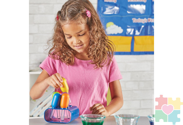 Развивающая игрушка "Моя первая лаборатория. Пипетки с подставкой"  (6 элементов)