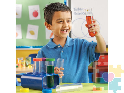 Развивающая игрушка "Моя первая лаборатория. Колбы с подставкой" (6 элементов)