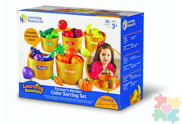 Развивающая игрушка «Овощи и фрукты. Большая сортировка» (30 элементов)