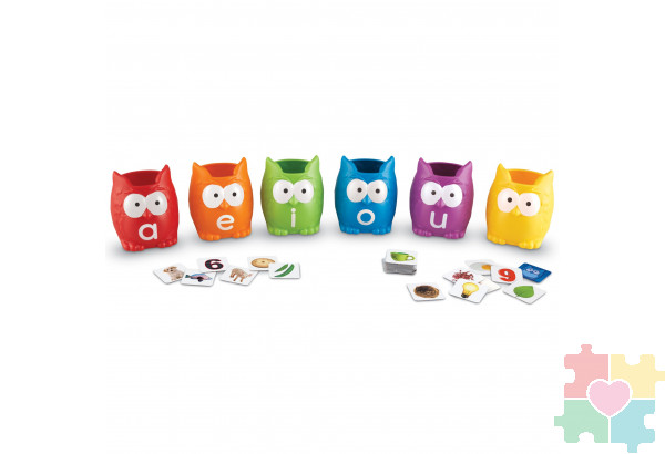 Развивающая игрушка "Совы. Гласные буквы" (106 элементов)
