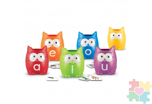 Развивающая игрушка "Совы. Гласные буквы" (106 элементов)