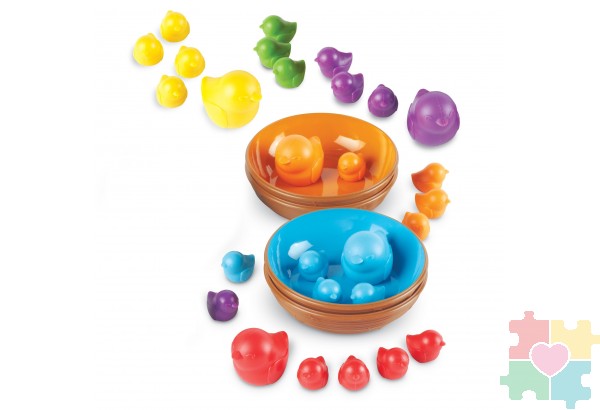 Развивающая игрушка "Цветные гнёздышки"  (36 элементов)