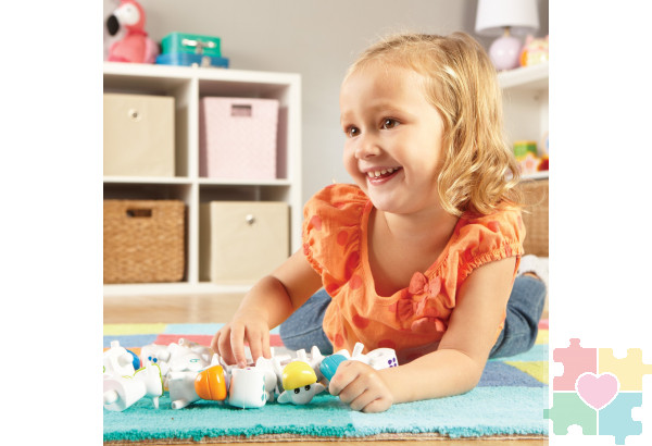 Развивающая игрушка  "Телята. Веселый счет" (серия Snap-N-Learn, 20 элементов)