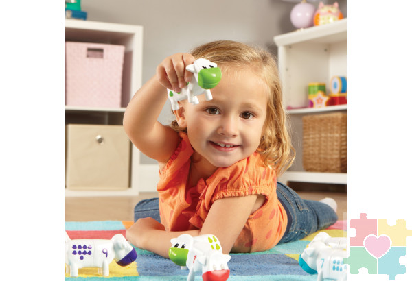 Развивающая игрушка  "Телята. Веселый счет" (серия Snap-N-Learn, 20 элементов)