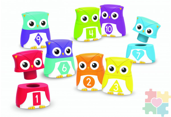 Развивающая игрушка  "Цветные совы" (серия Snap-N-Learn, 20 элементов)