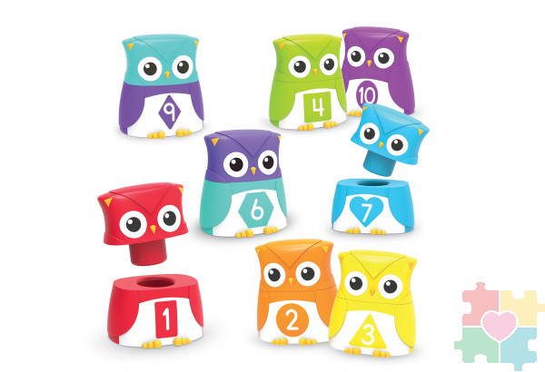 Развивающая игрушка  "Цветные совы" (серия Snap-N-Learn, 20 элементов)