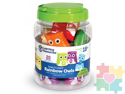 Развивающая игрушка  "Цветные совы" (серия Snap-N-Learn, 20 элементов)