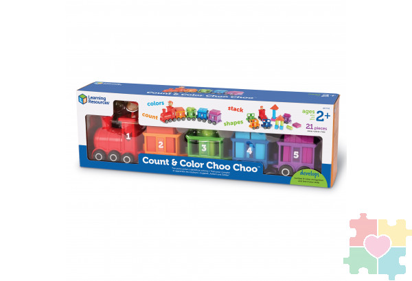 паровозик «Чух Чух. Считай и сортируй» (21 элемент)