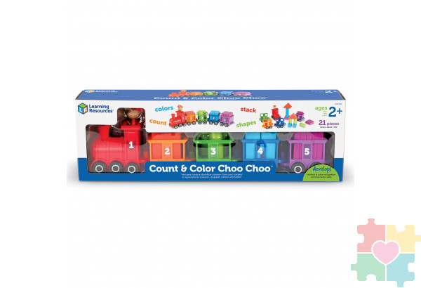 паровозик «Чух Чух. Считай и сортируй» (21 элемент)