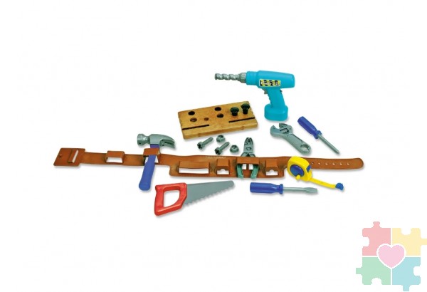 Игрушечные рабочие инструменты с дрелью (серия Pretend & Play, 20 элементов)