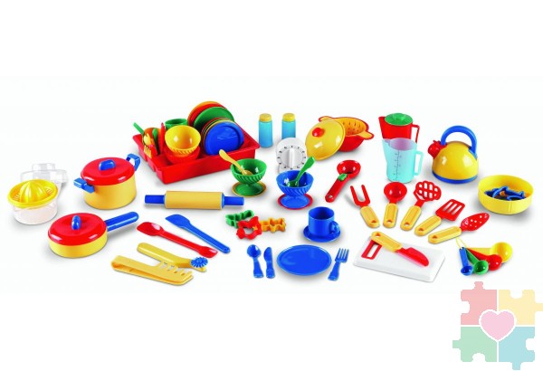 Развивающая игрушка посуда "Делюкс"  (серия Pretend & Play, 76 элементов)