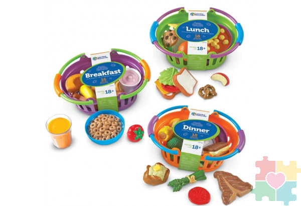 Развивающая игрушка Мы растем "Сытный завтрак, Вкусный обед, Полезный ужин"  (серия New Sprouts, комплект для группы, 52 элементов)