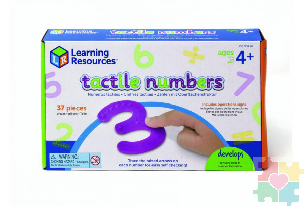 Развивающая игрушка "Тактильные цифры и знаки"  (37 элементов)