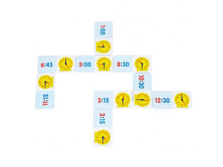 Развивающая игрушка "Учимся определять время. Домино" (36 элементов)