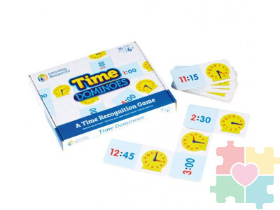 Развивающая игрушка "Учимся определять время. Домино" (36 элементов)