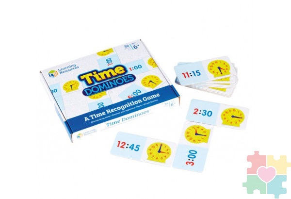 Развивающая игрушка "Учимся определять время. Домино" (36 элементов)