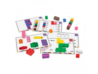 Соединяющиеся кубики "Академия математики"  ( от 6 лет, 115 элементов с карточками)