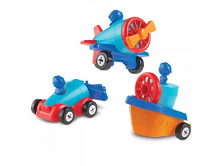 1-2-3 Строим! Автомобиль-самолет-лодка (15 элементов)