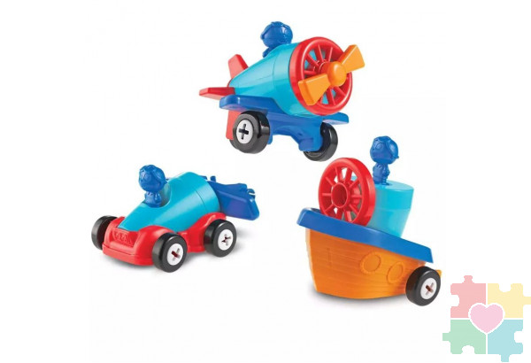 1-2-3 Строим! Автомобиль-самолет-лодка (15 элементов) 1-2-3 Строим! Автомобиль-самолет-лодка (15 элементов)