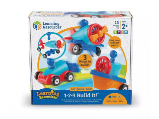 1-2-3 Строим! Автомобиль-самолет-лодка (15 элементов)