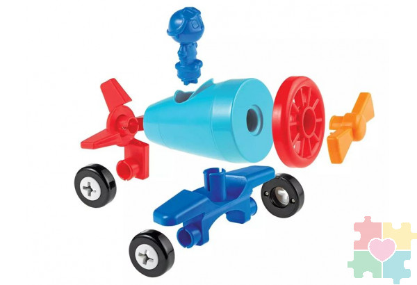 1-2-3 Строим! Автомобиль-самолет-лодка (15 элементов)