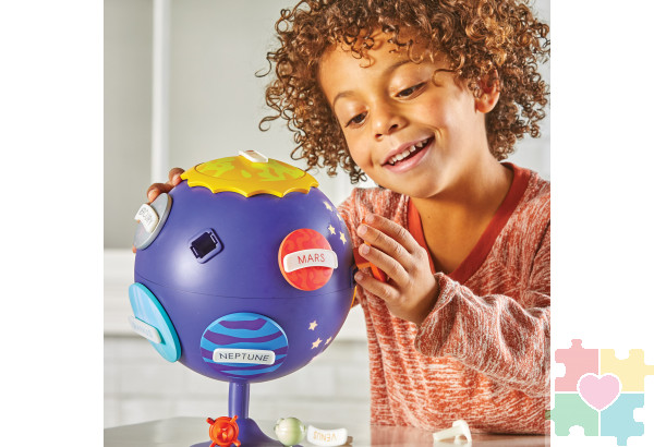 Развивающая игрушка "Мой первый глобус. Космос" (21 элемент с наклейками)