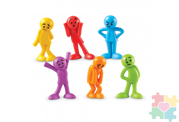 Развивающая игрушка "Фигурки Эмоциональные Человечки" (54 элемента с карточками)