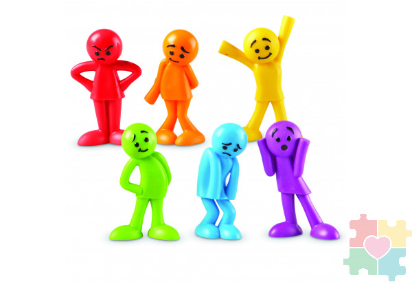 Развивающая игрушка "Фигурки Эмоциональные Человечки" (54 элемента с карточками)