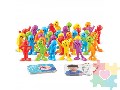 Развивающая игрушка "Фигурки Эмоциональные Человечки" (54 элемента с карточками)