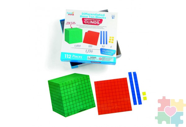 Развивающая игрушка "Магнитные десятичные блоки" (демонстрационный материал, 112 элементов)