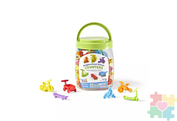 Развивающая игрушка "Фигурки Детский транспорт" (72 элемента)