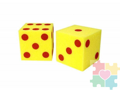 Гигантские игровые кубики "Точки" (12.5см., 2 элемента)