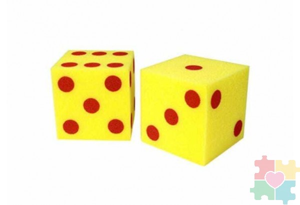 Гигантские игровые кубики "Точки" (12.5см., 2 элемента)