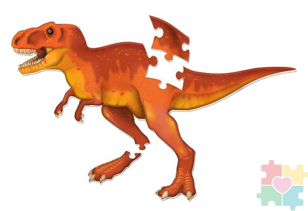 Напольный пазл "Тираннозавр" (двусторонний, 20 элементов)